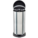 Hurver Pedal Bin Decobin Ovaal 40L Silber