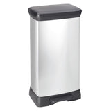 CHREVER CHREVER PEDAL BIN Deco Rechteckige 50 l silberfarben