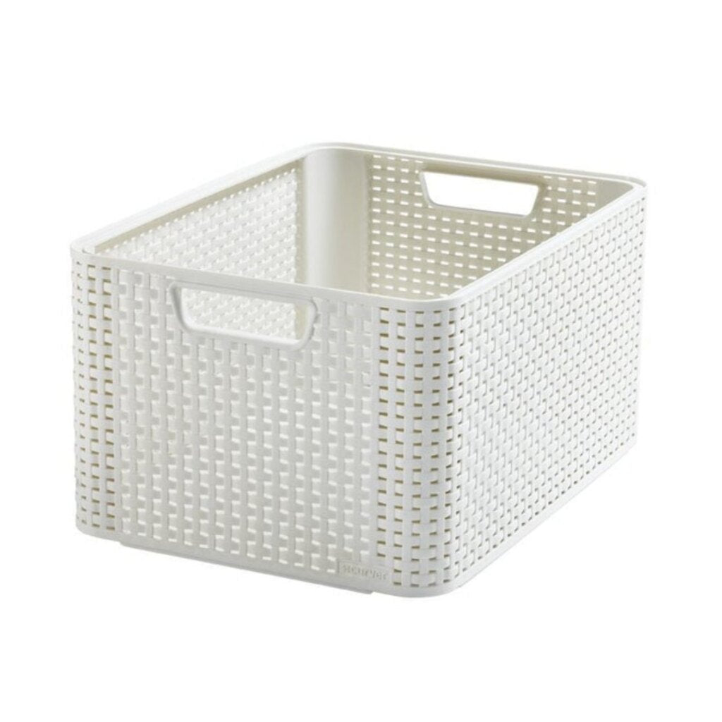 Panier de rangement de style curver 30L blanc