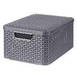 Curver Curver Storage Box Style mit Deckel M 18 l Metallic Silberfarbe