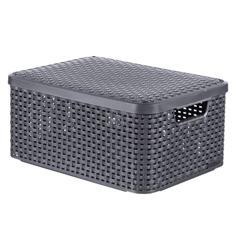 Curver Curver Storage Box Style mit Deckel M 18 l Metallic Silberfarbe