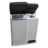 Curver Curver Duo Pedal Bin 15L+6L Silver Nero