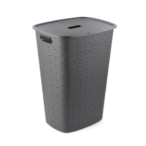 Curver Softex Wäschekorb mit Deckel 56l Anthrazit 42x31,6x60cm