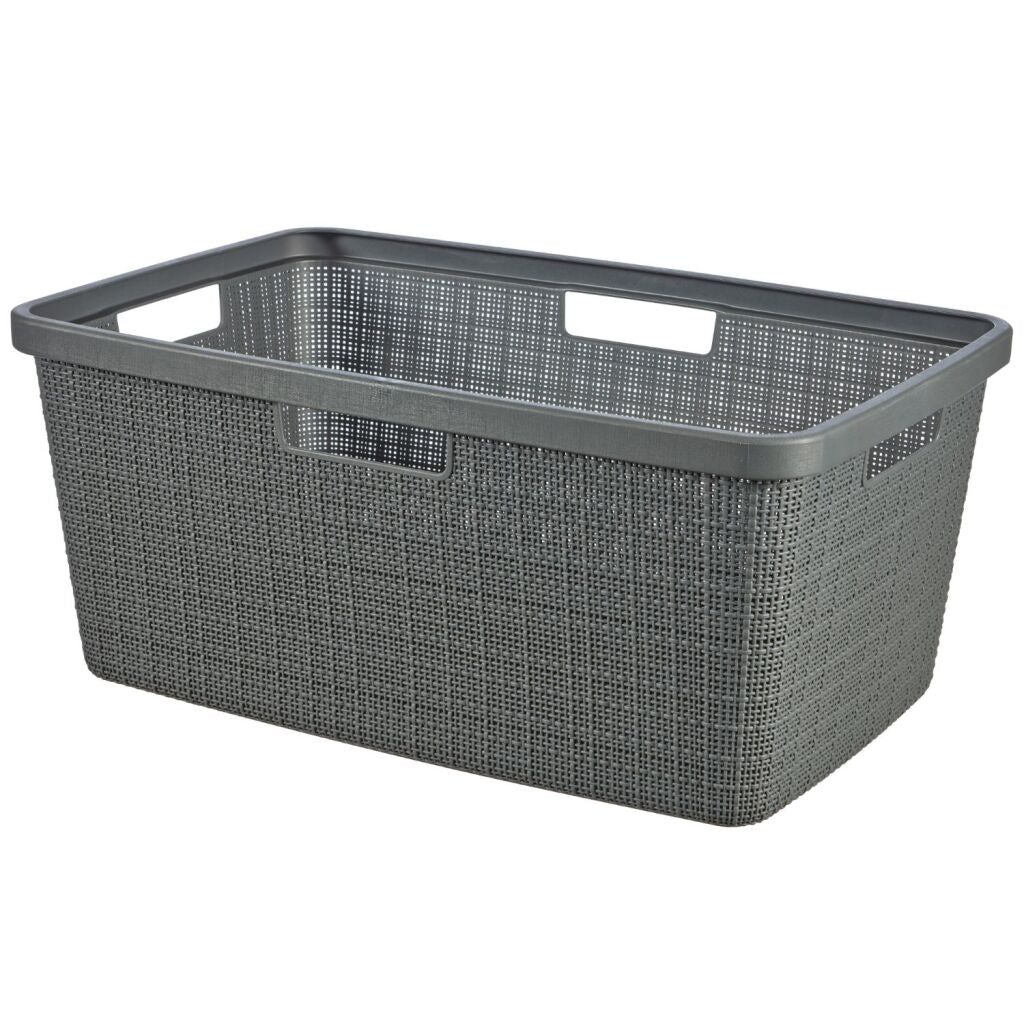 Curver laundry basket jute look 46l dark gray