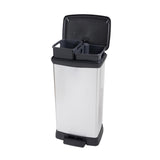 Curver Decobin Duo Pedal Bin 23L+23L Srebrny metaliczny