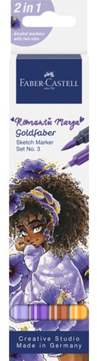 Faber-Castell Skizzenmarker – Goldfaber-Set Nr. 3, romantische Manga-Kollektion – FC-164733