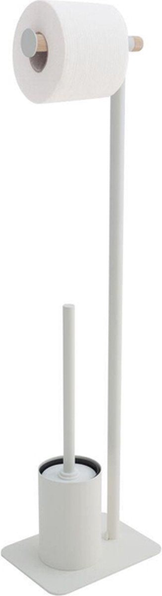 Sealskin brix toiletbutler vrijstaand - toiletborstel met houder - wc rolhouder zonder klep - wit