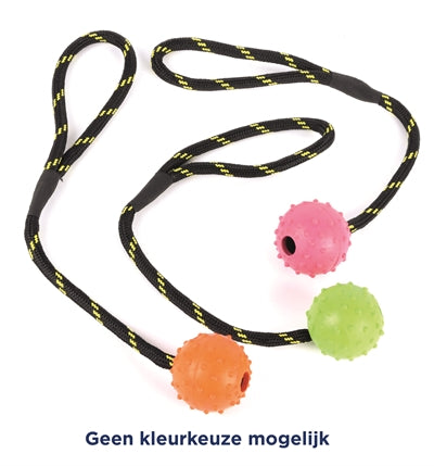 Happy Pet Tough Toys Ball mit Nieten auf Seilgummi