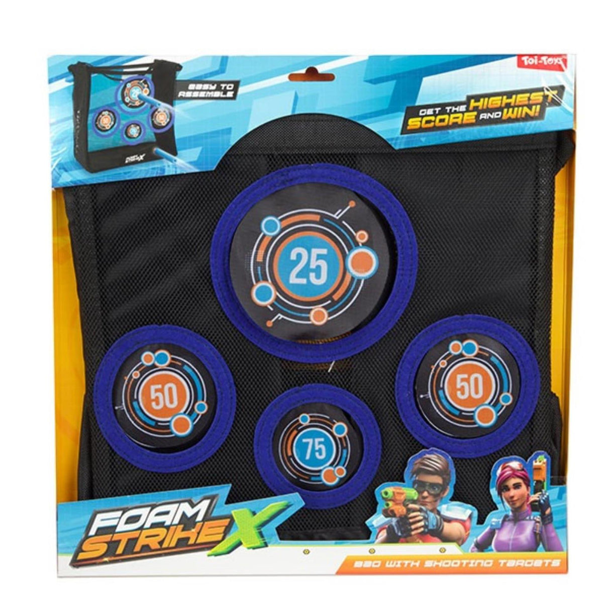 Toi-toys Toi-Spielzeugtasche mit faltbaren Schießzielen