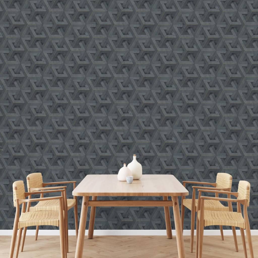 Dutch Wallcoverings Dutch Wallcoverings Wallpaper Anthracites gold colored