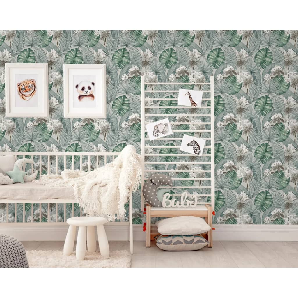 Hollandske wallcoverings nederlandske wallcoverings tapet Eden Grey og Light Green