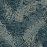 Holländska väggbeklädnader Dutch Wallcoverings Wallpaper Palm Betrol Blauw