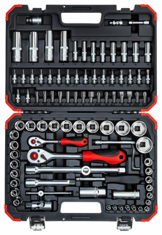 Gedore Red Dopslekeke Set 1 4 + 1 2 Zoll Silber 94-Stück