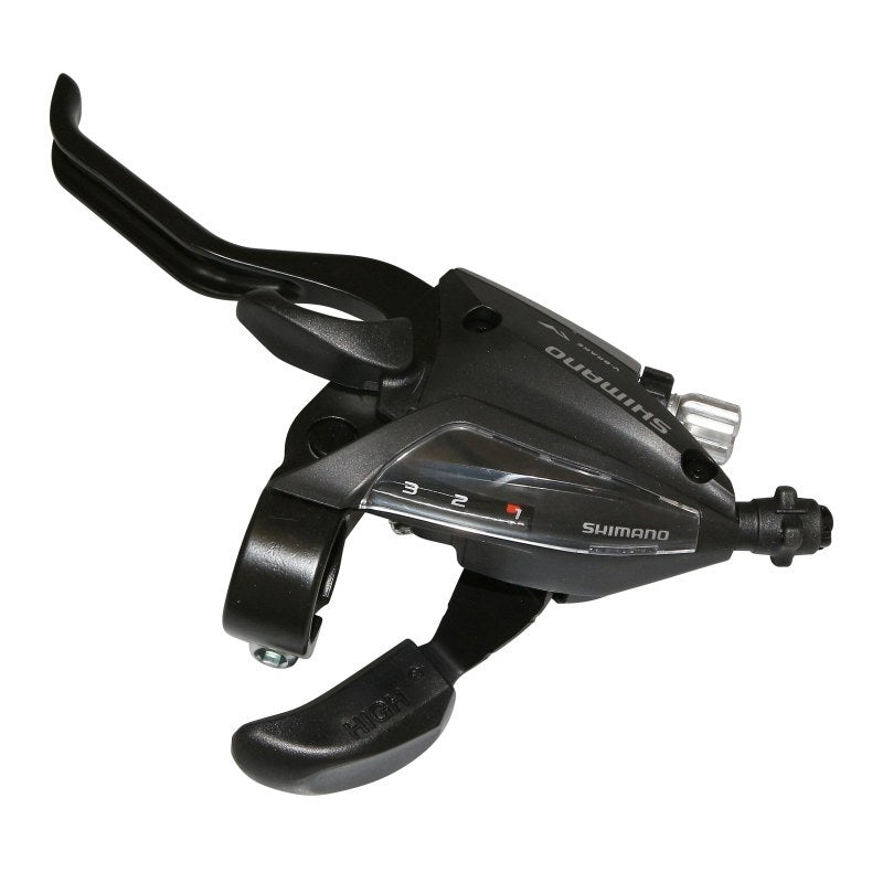 Shimano Versteller (til venstre) med bremsespak 3-trinns ST-EF500-4 4 fingre svart