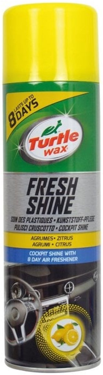 Schildkrötenwachs GL Fresh Shine Citrus – für alle Kunststoffteile im Innenraum – wirkt reinigend – antistatisch – verleiht Glanz – mit frischem Zitrusduft – 500 ml
