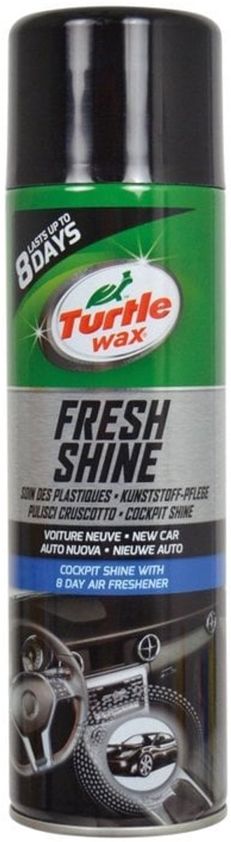 Turtle Wax GL Fresh Shine Neuwagen – stellt schnell und einfach den Glanz wieder her – für alle Kunststoffteile – langanhaltend antistatisch – weist Staub und Schmutz ab – 500 ml