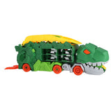 Kein Marken-Kiddygo-Transporter-Dino-Spielzeug mit 2 Druckgussautos und Rennstrecke.
