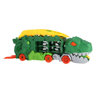 Kein Marken-Kiddygo-Transporter-Dino-Spielzeug mit 2 Druckgussautos und Rennstrecke.