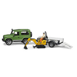 Bruder Land Rover + Anhänger mit Bagger