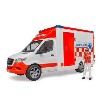Bruder Mercedes Sprinter Krankenwagen mit Sanitäter - Lichtton - 2676