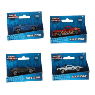 Rapid wheels auto die cast single pack assorti | 24 stuks