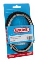 Conjunto de cable de freno Elvedes Universal 1800 2350 mm de plata negra