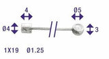 ELVEDEDES SCHAKEL BINNENKABEL 2250 mm nerezová ocel Ø1,25 mm N T-Nippel