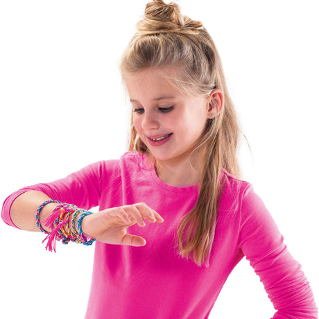 Ses creative - Hobby Pink - BFF Freundschaftsarmbänder - Mädchen basteln - Armbänder herstellen - 4 Farben - ab 5 Jahren