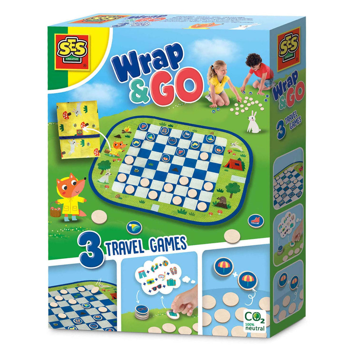 Ses Wrap-and-Go-Reisespiele, 3in1