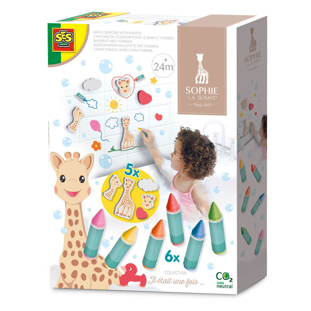 Ses Sophie La Girafe Bath Chalk with Shapes