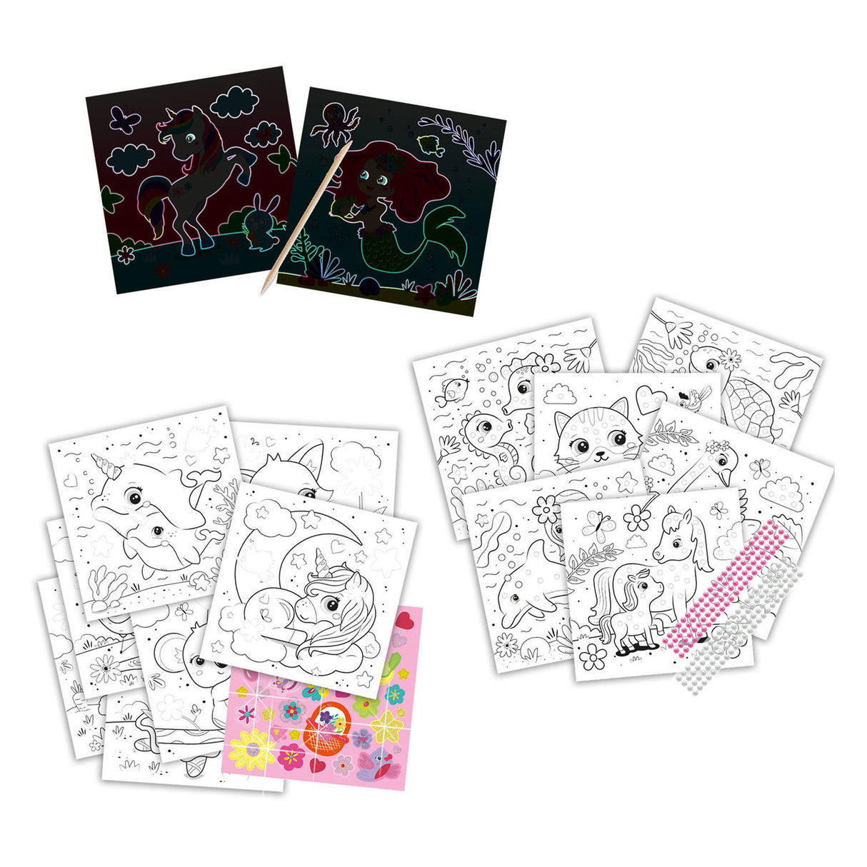 Ses do Coloring Book Glitter 3 en 1