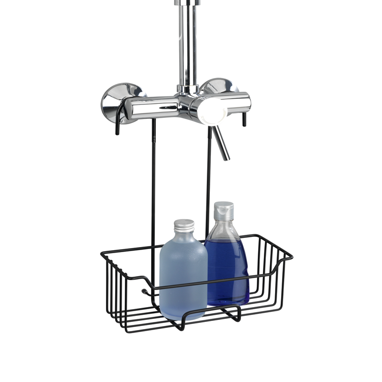 Wenko 1065528 - douchecaddy milo rvs zwart | 1 stuks