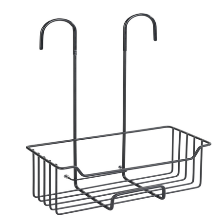 Wenko 1065528 - douchecaddy milo rvs zwart | 1 stuks
