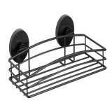 Wenko vacuum-loc doucherek mat zwart 26x15cm - douchemand - bevestigen zonder boren