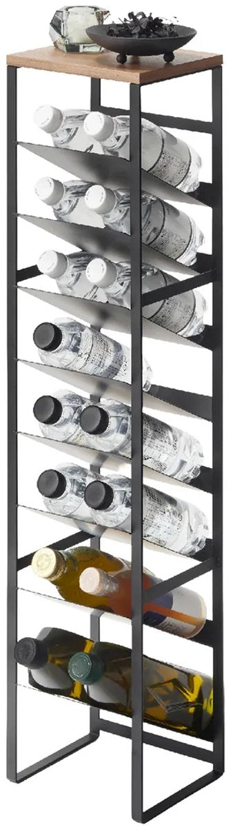 Yamazaki Weinregal Flaschenregal – 16 Flaschen – Turm – Schwarz