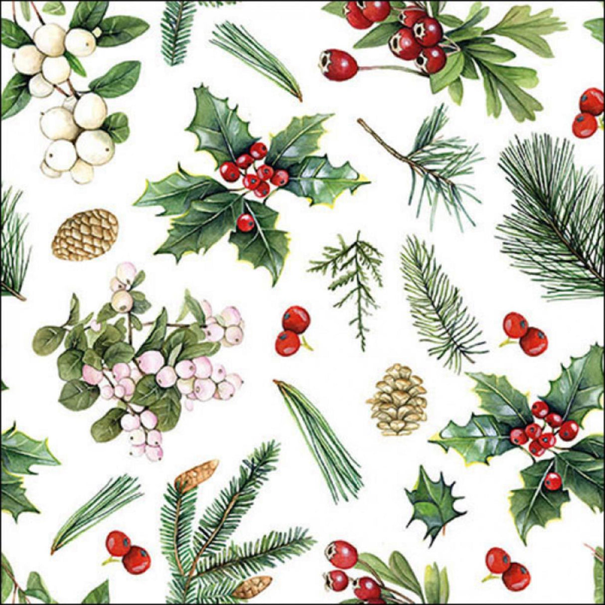Ambiente Servietten 33cm Wintergrün 3-lagig 100% FSC-Mix
