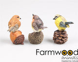 Farmwood animals tuinbeeld vogel op noot 5x3x6 cm
