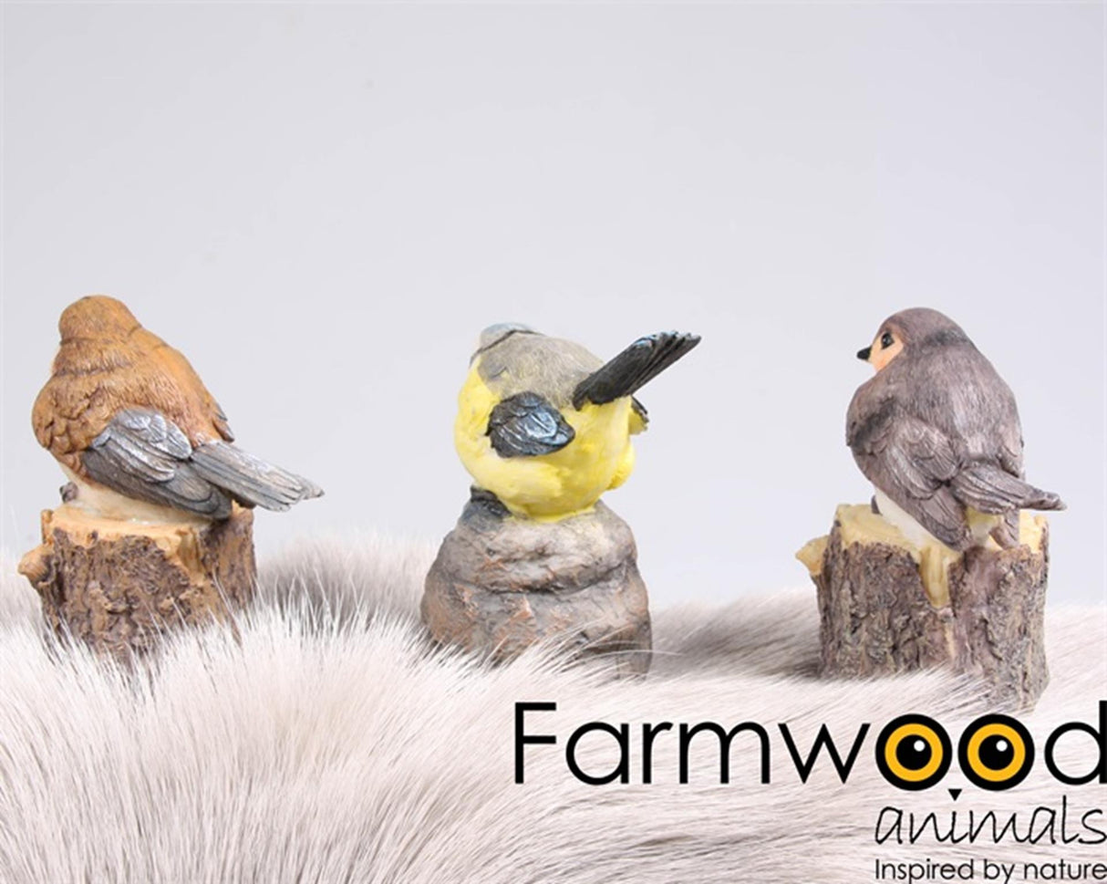 Farmwood animals tuinbeeld vogel met muziek 9x6x10 cm