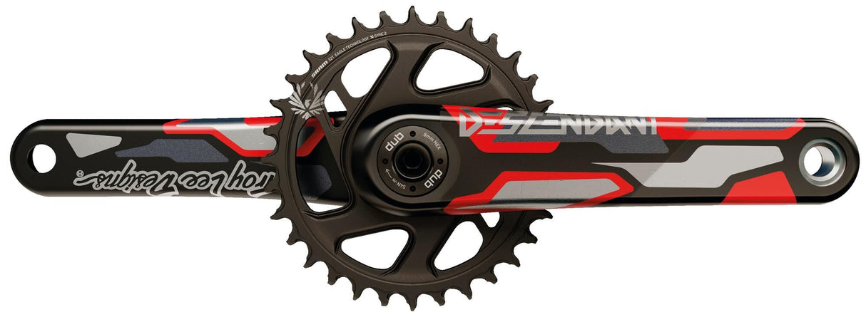 Truvativ Kurbelgarnitur Nachkomme Troy Lee Design Eagle Kurbelgarnitur truv.desc.troy lee des.eagle 170mm rot
