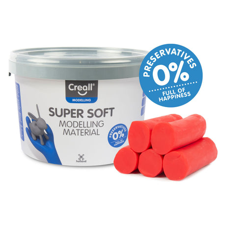 Creall Supersoft Clay Rot, 1750gr.