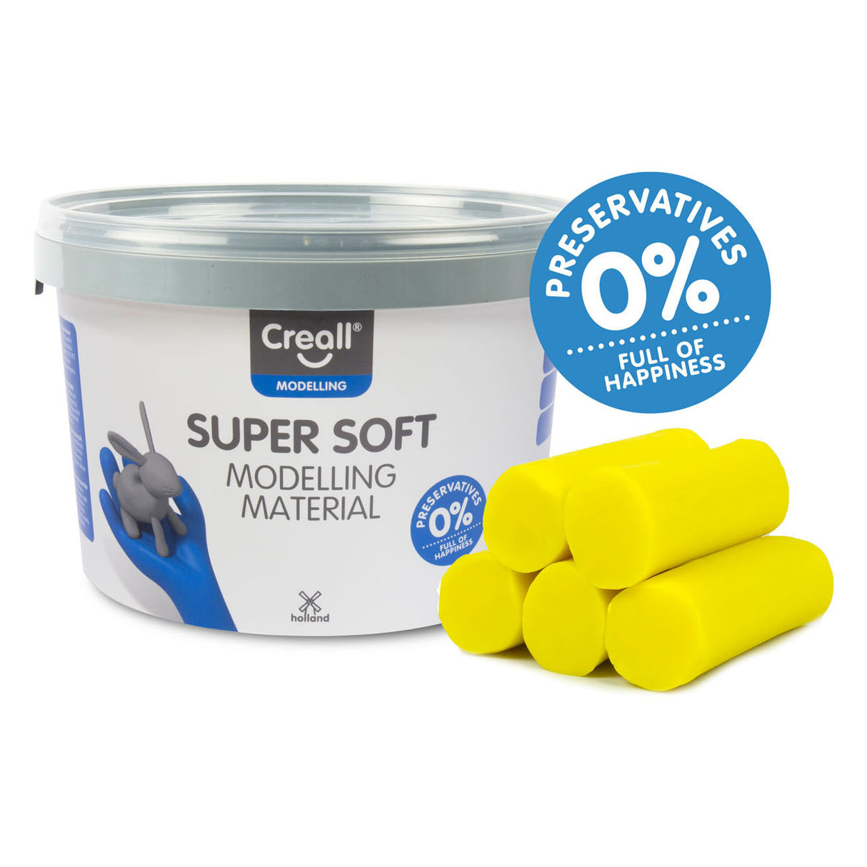 Creall Supersoft Clay Gelb, 1750gr.