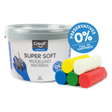 Creall Suppersoft Clay 5 farver, 1750gr.