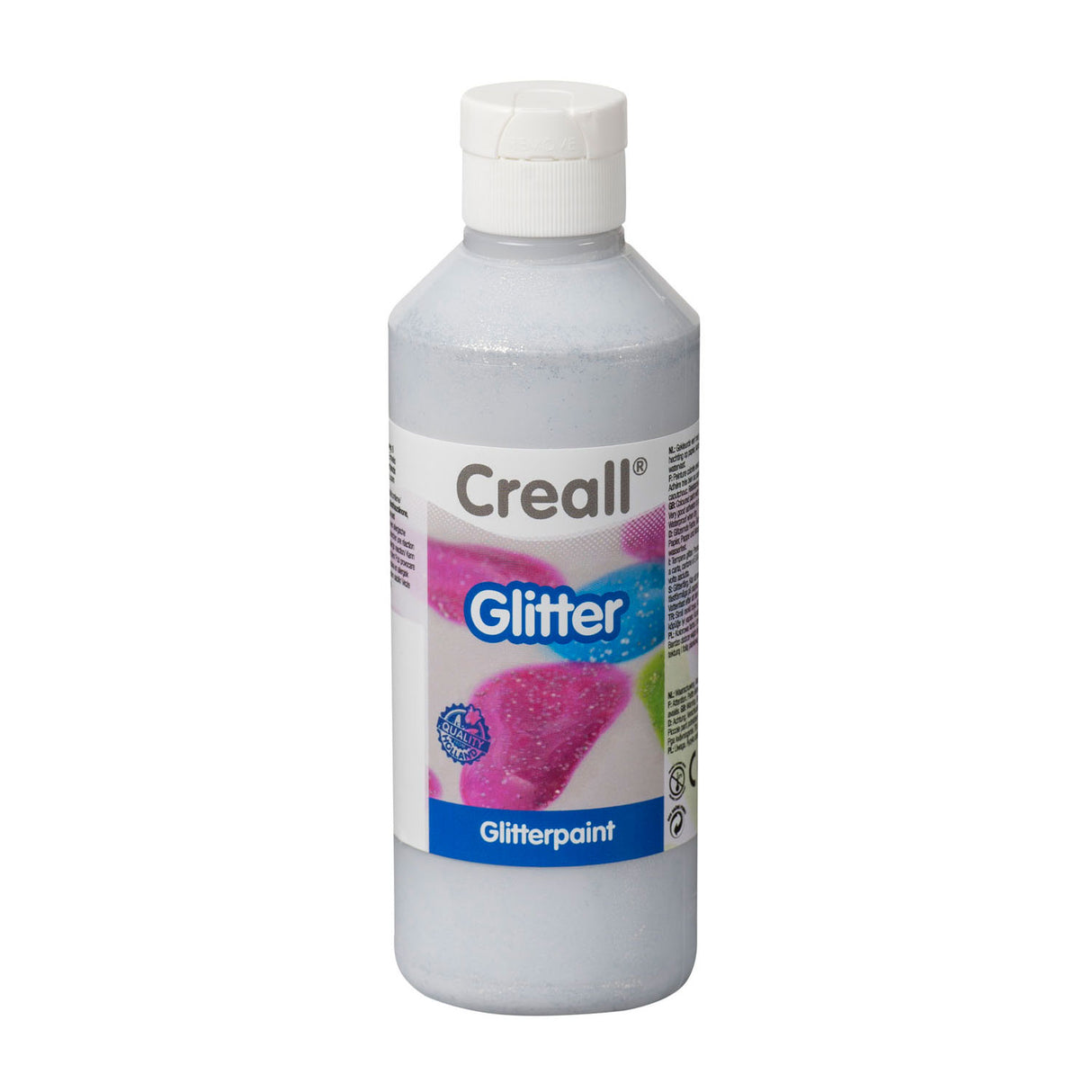 CreAll Glitter Paint Silver, 250 ml