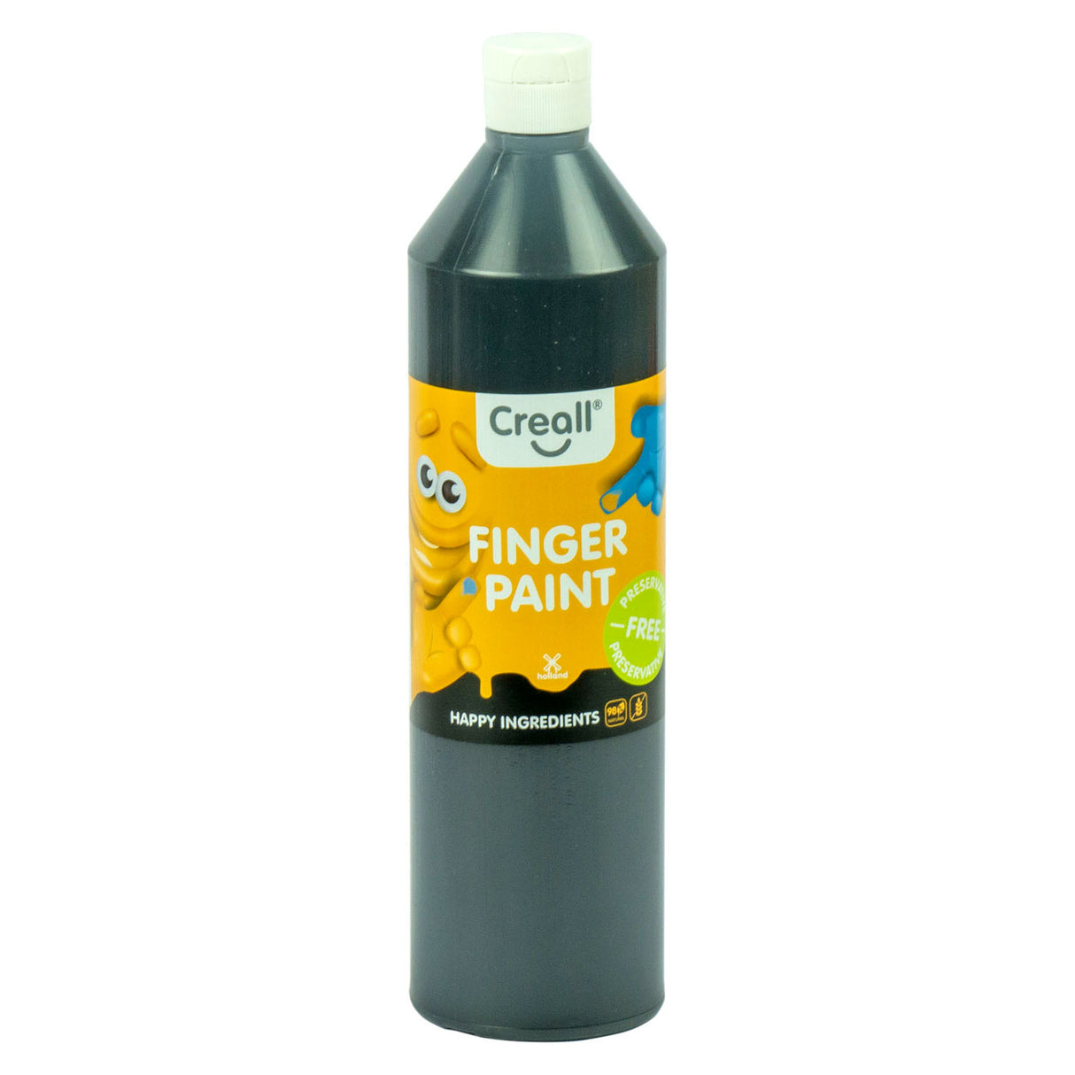 Creall Fingerfarbe Naturschutz -freier Schwarz, 750 ml