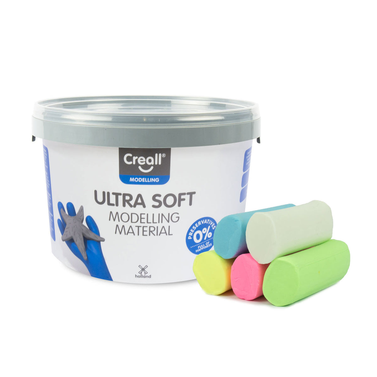 Creall Modellierpaste | Topf mit 1 | 10 kg mit verschiedenen Farben