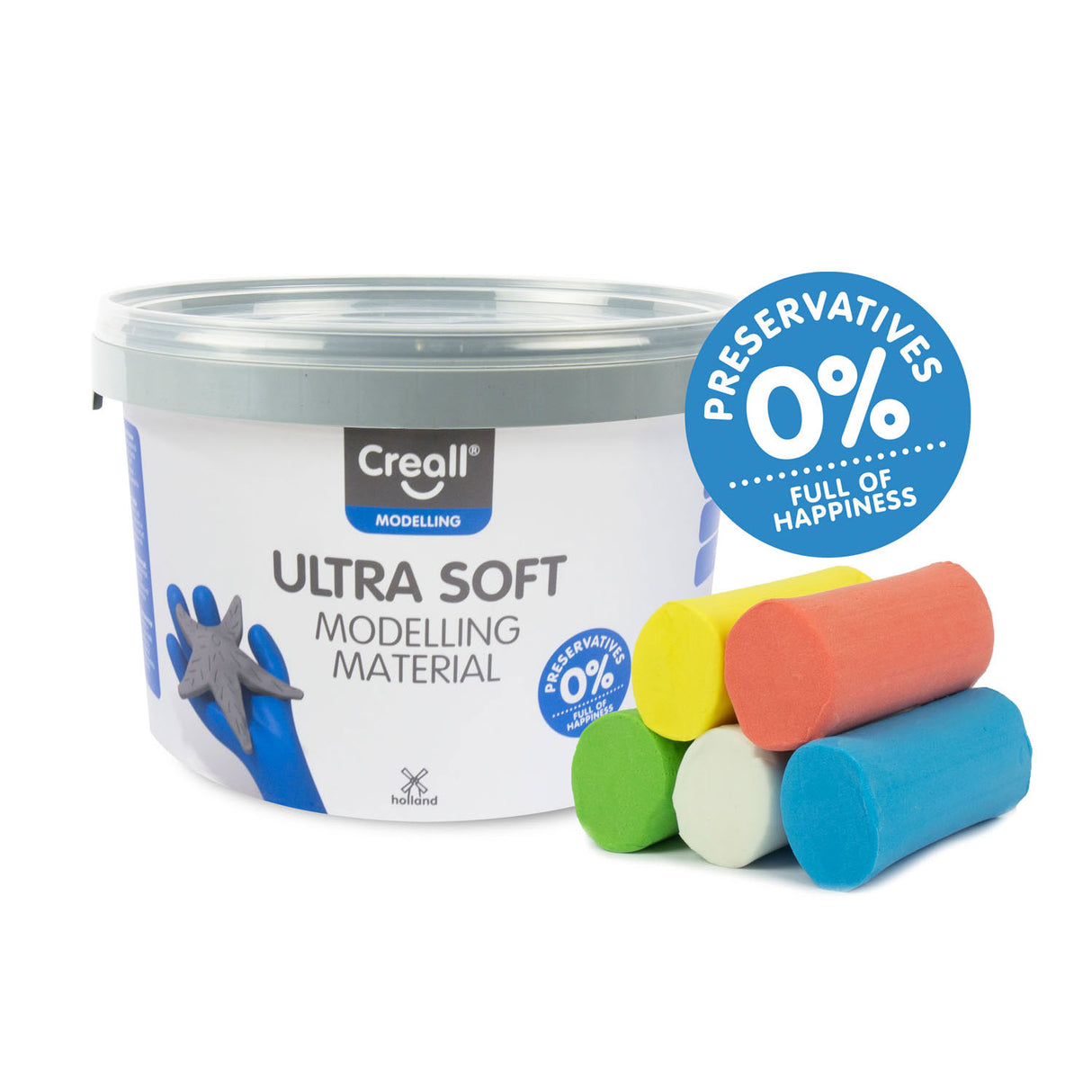 Creall ultraweiche Tonfarbe – 5 Tonfarben – 1100 g.