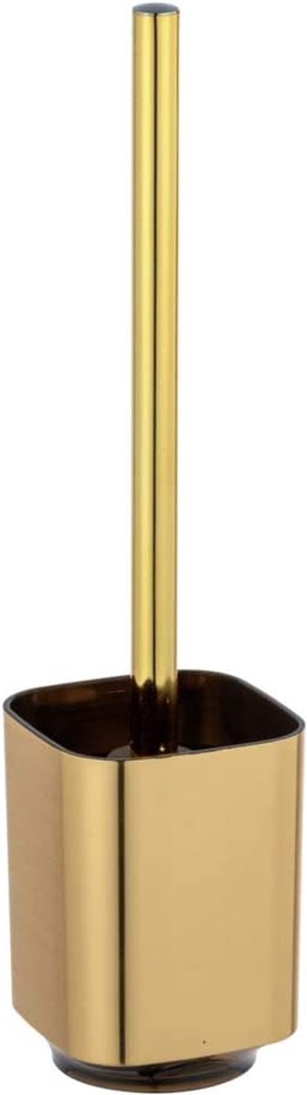 Wenko WC-Bürstenhalter Auron Gold Kunststoff – WC-Bürste mit Halter – WC-Bürste mit Halter freistehend