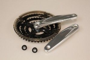 Lasco Crankset 24 34 42t Silver Black Spred -4mm