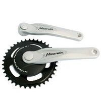 Miranda Alfa 1 Crank set con disco 95 mm 33 Tands Negro y plata