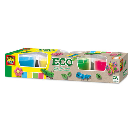 Ses Creative Ses Eco Clay – 4 Tontöpfe